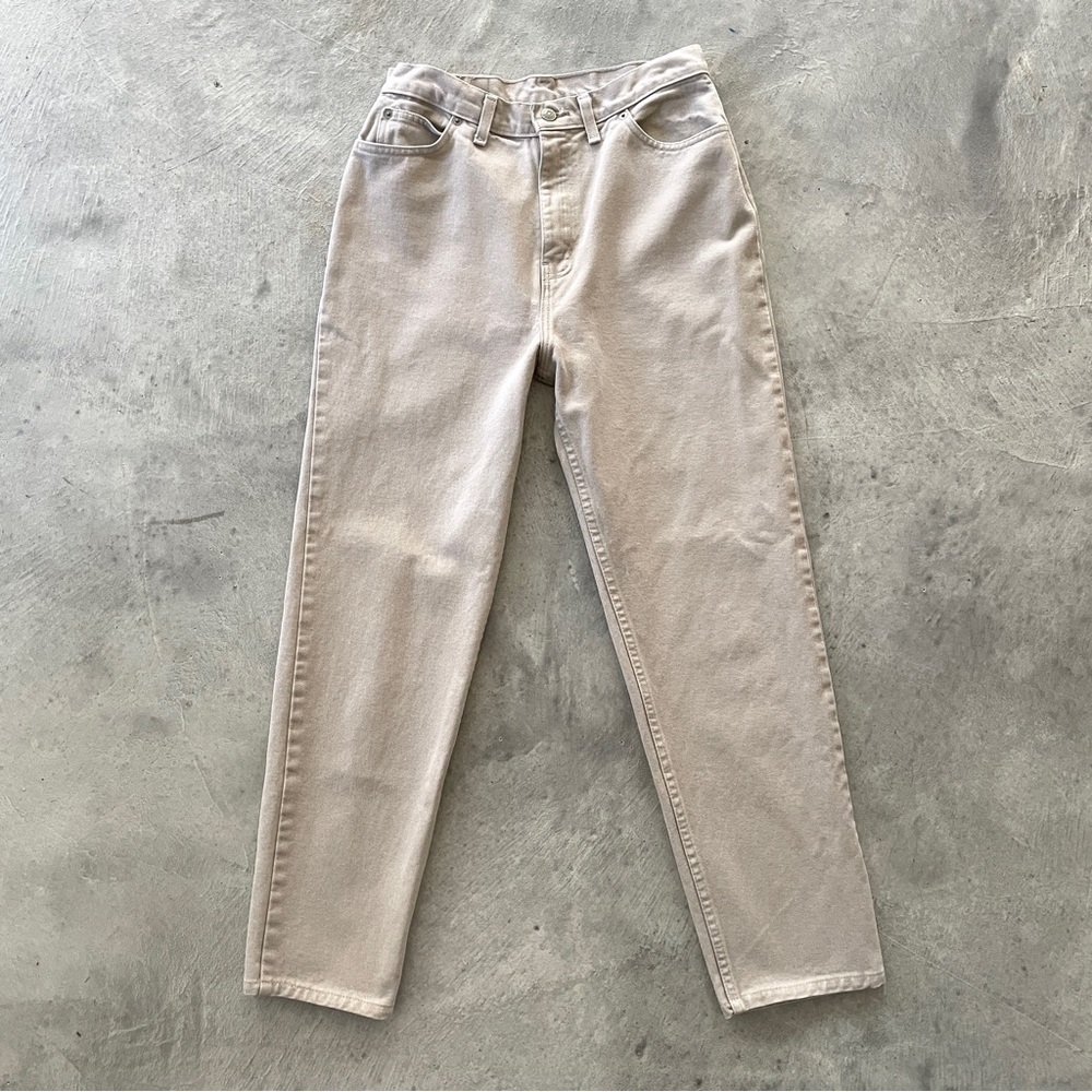 Vintage 90s Faded Glory Women's High Waist Tapered Putty Jeans